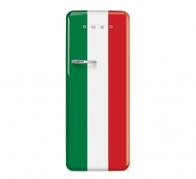 Tủ lạnh SMEG cửa đơn, độc lập, cửa mở phải, cờ Ý, 50’S STYLE FAB28RBL3 535.14.537
